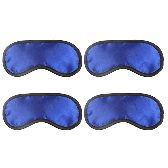 Dream Essentials Snooz Silky Soft Satin Sleep Mask Value Pack 4 Eye Masks - Blue (4 Pack)