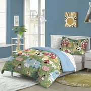 Dream Factory Barnyard Animals Full Bed in a Bag Multi, Microfiber, 100% Polyester Fill, Unisex, Child