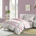 thumbnail image 1 of Dream Factory Butterfly Garden Twin Bed in a Bag Pink, Microfiber, 100% Polyester Fill, Female, Child, 1 of 7