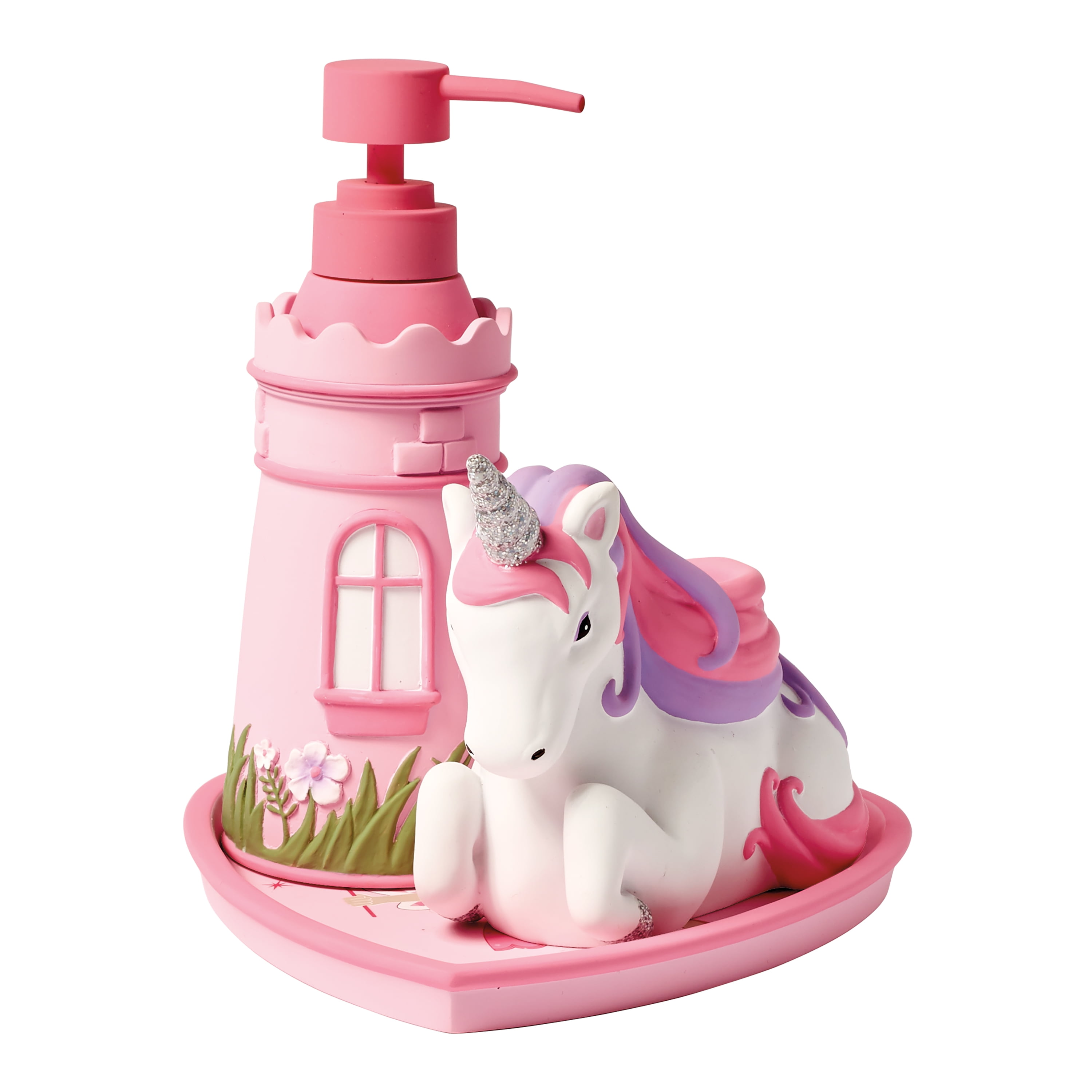 Dream Factory Child 3 Piece Unicorns/Princess Resin Bathroom Linen