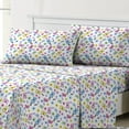 thumbnail image 1 of Dream Factory Purple Butterfly 4 Piece Full Sheet Set Polyester, Microfiber, Child, 1 of 5