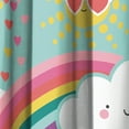 thumbnail image 1 of Dream Factory Rainbow Flare Shower Curtain Teal, 100% Polyester, 72" W x 72" L, 1 Piece, 1 of 4