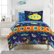 Dream Factory Submarine Twin 5 Piece Comforter Set, Polyester, Microfiber, Navy, Child, Unisex