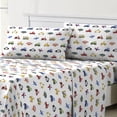 thumbnail image 1 of Dream Factory Trains & Trucks Twin 3 Piece Sheet Sets, Polyester, Microfiber, Blue, Child, 1 of 6