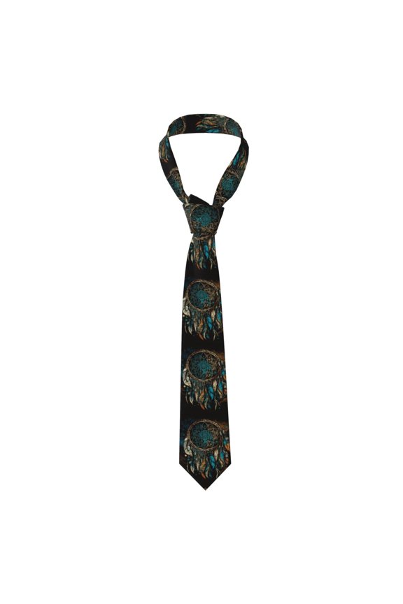 Dream Feather Tribal Boho Men's Formal Necktie Business Suit Accessory Ties for Weddings Banquets Office Gift