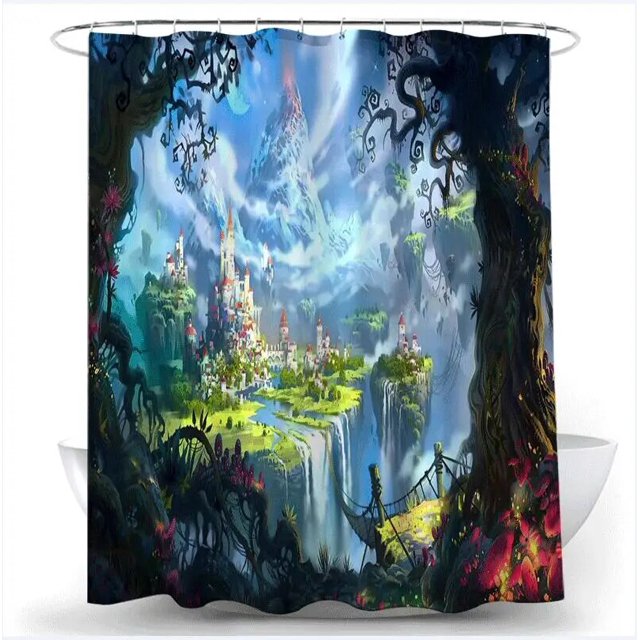 Dream Forest Shower Curtain Magic Trees Creative Scenery Modern Natural