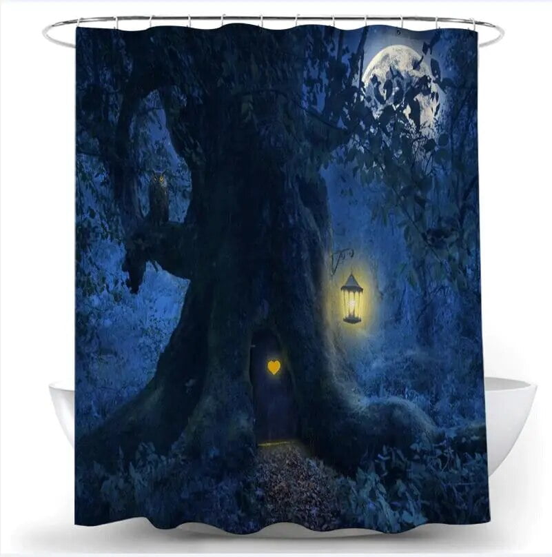 Dream Forest Shower Curtain Magic Trees Creative Scenery Modern Natural
