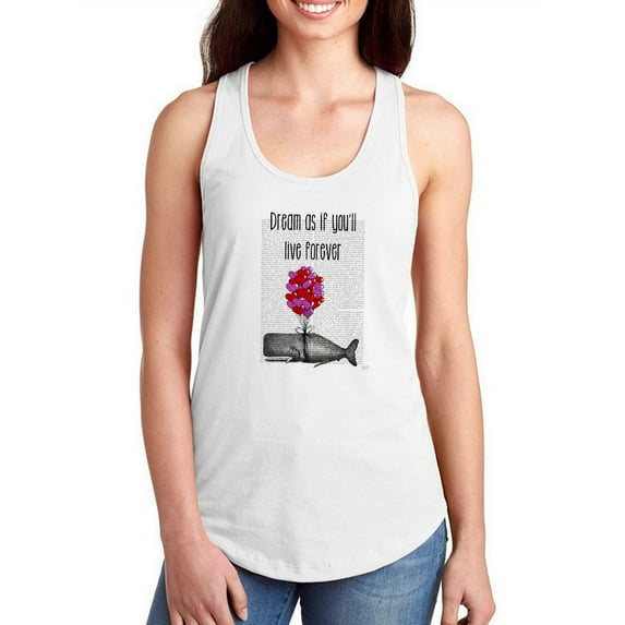 Dream Forever Racerback Tank Women -Fab Funky Designs, Female Large