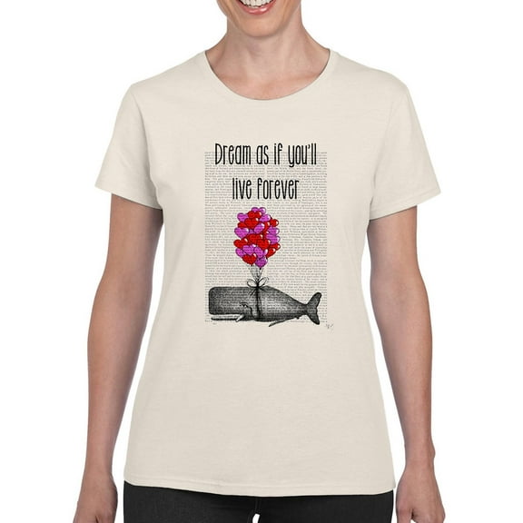 Dream Forever T-Shirt Women -Fab Funky Designs, Female 5X-Large