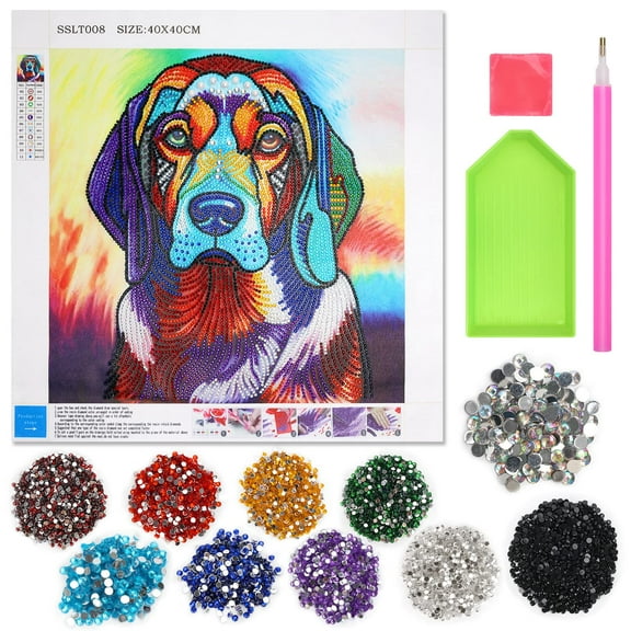 Dream Fun Arts and Crafts for Kids Age 12 11 10 9, Dog Painting Gifts for Teenage Girls Boys 6-12 Years Old 5D Diamond Art Kits Diamond Embroidery Kit for 8 9 10 11 Years Old Children