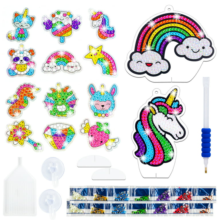 Dream Fun DIY Diamond Stickers for 2 3 4 5 Kids Unicorn Gem Stickers Gifts  for Girls Age 6 7 8 Art Crafts Painting Kits Decoration Set Toys for 3-8  Year Old Girls Boys Birthday Present 