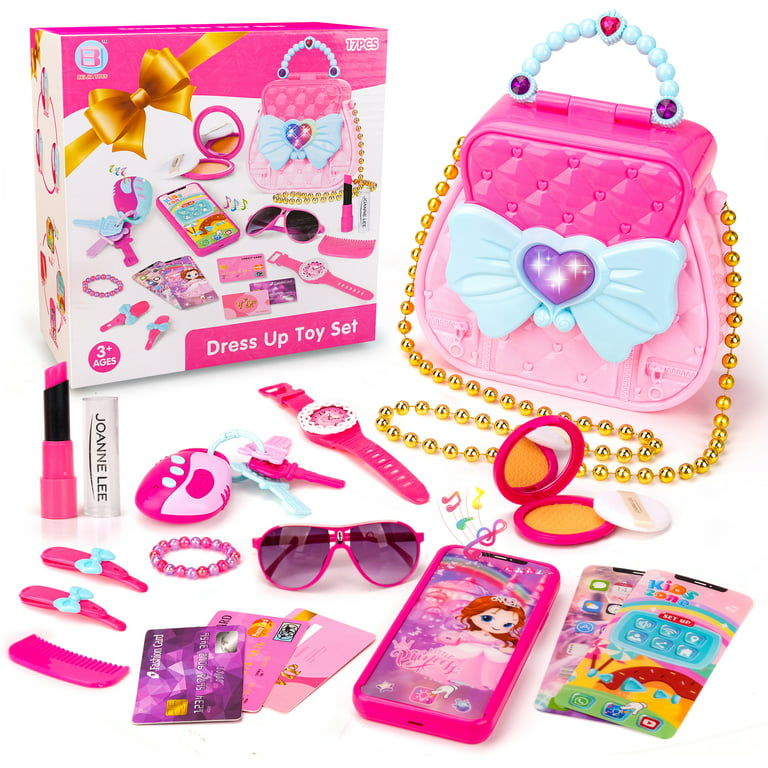 Dream Fun Dress up Toy Set for Girls Age 2 3 4 5,Pretend Makeup Sets for  3-5 Years Old Kids Princess Toys Make Up Kits Birhtaday Gift for 2-6 Year  Old