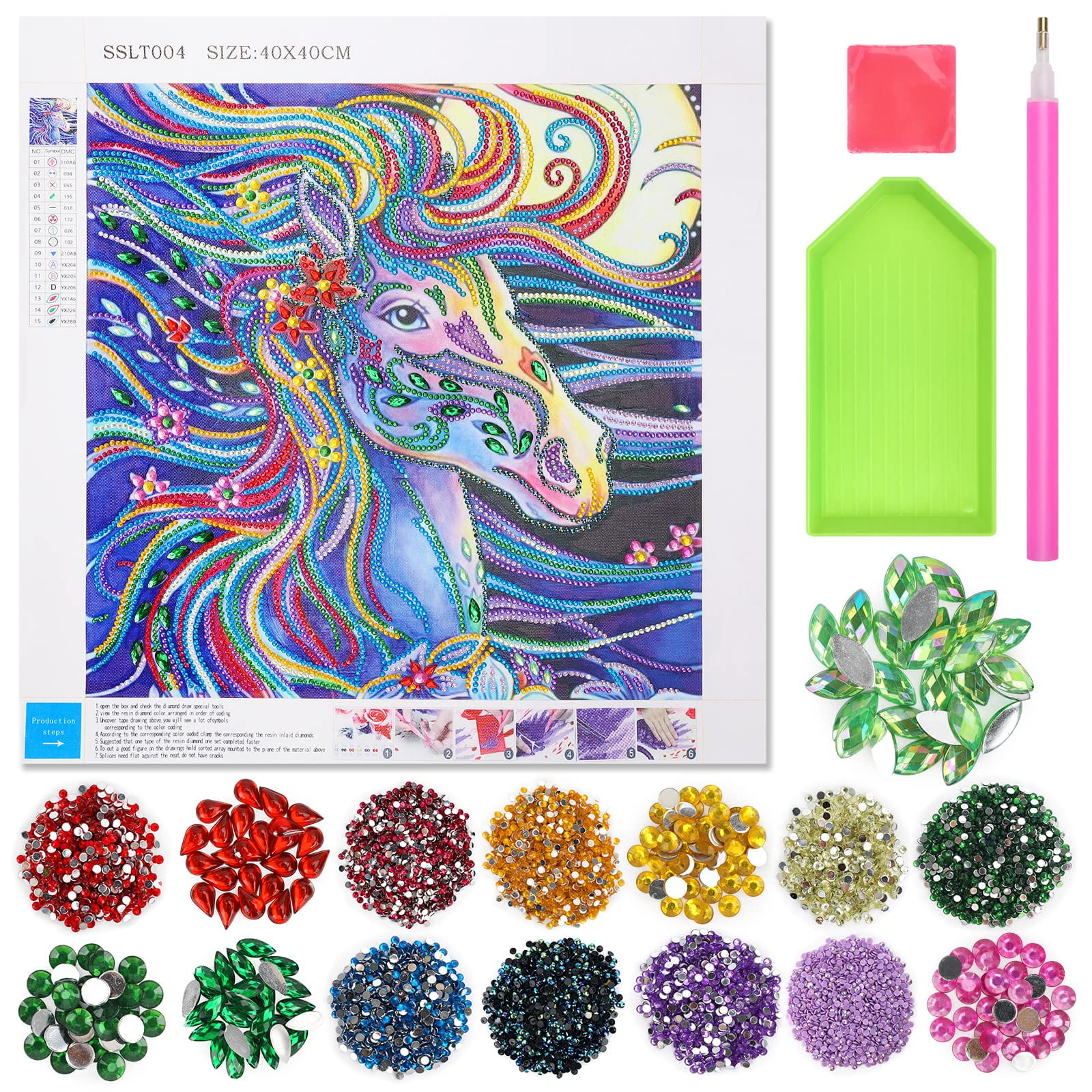Arts and Crafts Gifts for 10 11 12 13+ Year Old Girls Kids, DIY 5D Painting for Girls Adults Teenage Kids Age 8 9 11 12 Diamond Art Kits Birthday