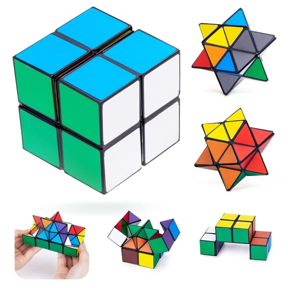 Dream Fun Toy Games for 9 10 Year Old Girl, Magic-Cube for 6 7 8 Year Old Boys Girls Birthday Gift for Kid Adults Hand-Held Magic Puzzle Flip Cube Fidgeting Finger Toys Cube Stress Anxiety Relief Toy
