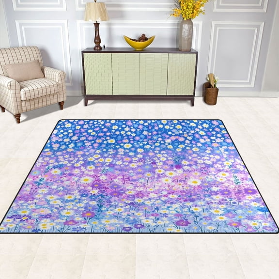 Dream Garden 63''x48'' Plush Memory Foam Bath Mat, Soft, Absorbent, Non Slip, Durable
