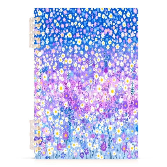 Dream Garden A5 8.3x5.7in PP Notebook, Adjustable Rings, 60 Sheets, Diary or Journey Note