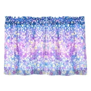 Dream Garden Kitchen Curtains Tier Set 27x24 Inch 2 Panels Semi Sheer Light Filtering Privacy UV Protection