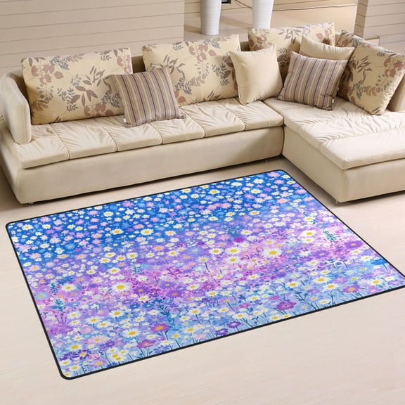 Dream Garden Soft Polyester Area Rug 31''x20'', Non Slip, Memory Foam, Water Absorbent