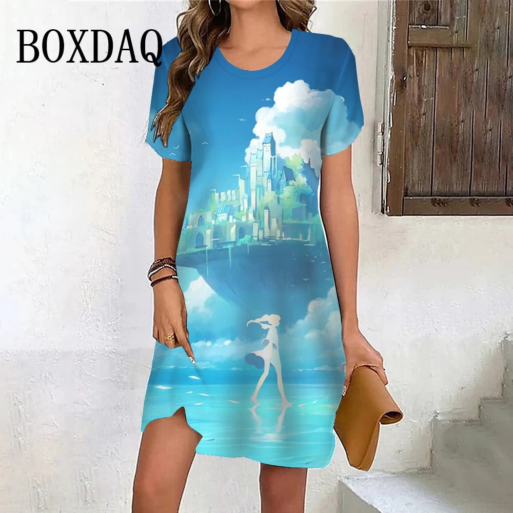 Dream Girls Pattern 3D Printed Dresses For Summer Women Cute Short ...