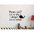 thumbnail image 1 of Dream Higher Than The Sky and Deeper Than The Ocean 22 x 14 Vinyl Wall Quote Nursery Baby Decal Sticker Decor Motivational Inspirational Sticker Decorative Lettering Love Hearts, 1 of 1