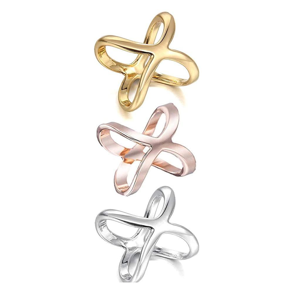 Multifunctional Scarf Buckle Ring Alloy Crystal Women High-grade Cross  Hollow Scarves Buckle Fashion Scarf Ring Holder Gold 1PC 