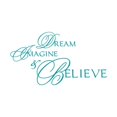 thumbnail image 1 of Dream, Imagine and Believe Vinyl Decal - Large - Teal, 1 of 2