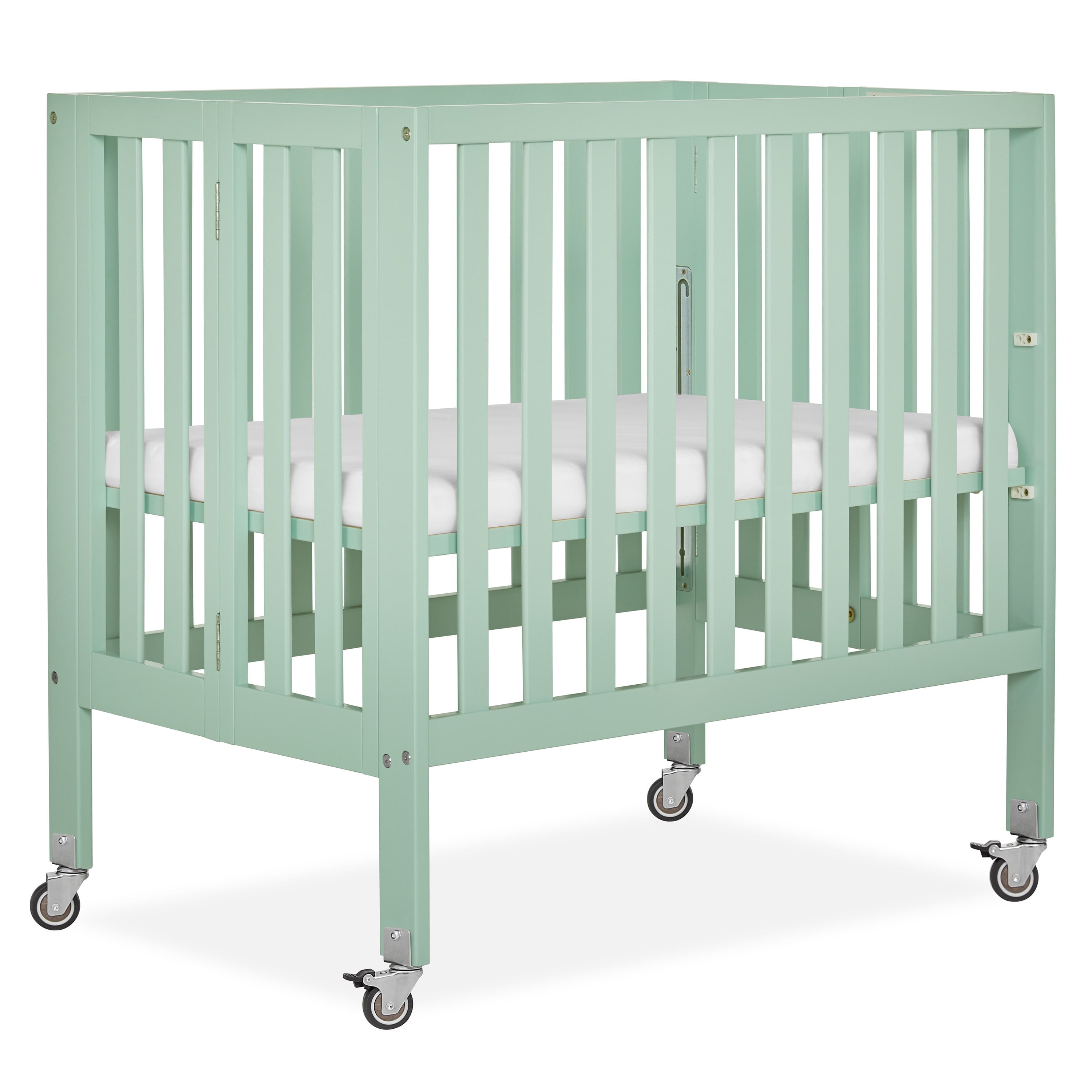 Dream On Me Jett Non-Full Size Folding Crib I Removable Wheels I