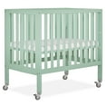 thumbnail image 1 of Dream On Me Jett Non-Full Size Folding Crib I Removable Wheels I Modern Nursey I Adjustable Mattress Support I Patent Folding System I Included 2.5” Mattress In Mint, 1 of 8