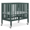 thumbnail image 1 of Dream On Me Jett Non-Full Size Folding Crib, Removable Wheels, Modern Nursey, Adjustable Mattress Support, Patent Folding System, Included 2.5” Mattress In Olive, 1 of 8