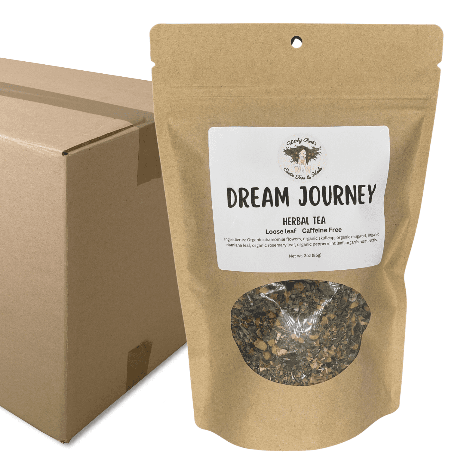 Dream Journey Loose Leaf Organic Functional Herbal Tea to Induce Sleep