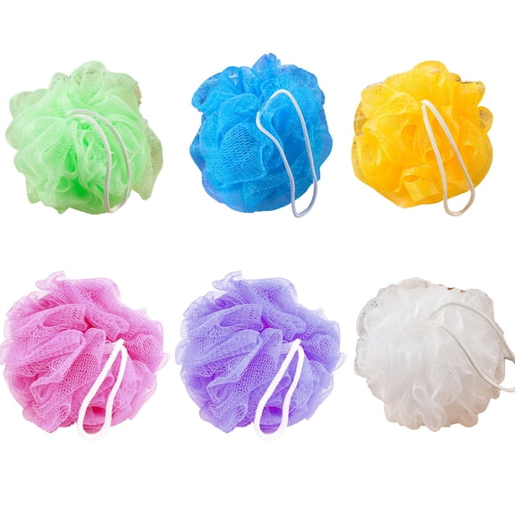 Dream Lifestyle 2 PCS Shower Puff Bath Ball,Colorful Bath Sponge Shower Loofahs Pouf Ball Quick Dry Nylon Mesh Puffs,Shower Essential Skin Care,Cleanse Scrubber,Bathing Accessories