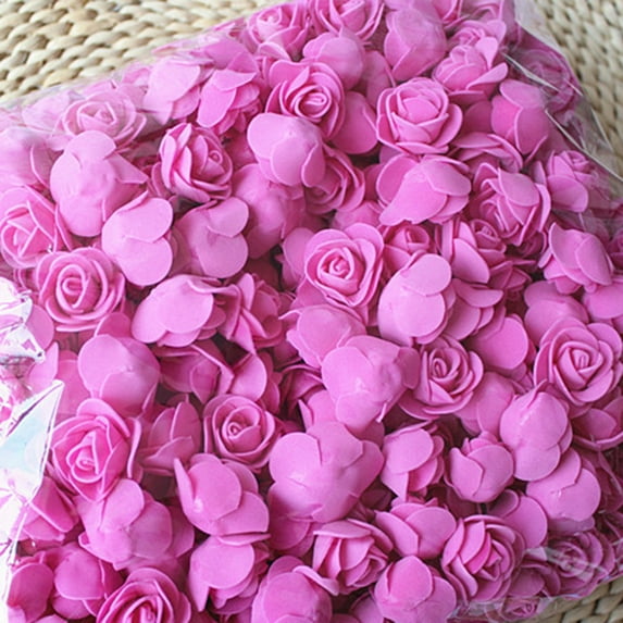 Dream Lifestyle 500 Pcs Stemless Artificial Rose Flower Heads,Mini Foam Fake Rose Flower Heads,for Weddings,Flowers Decor,DIY Crafts 3cm/1.18
