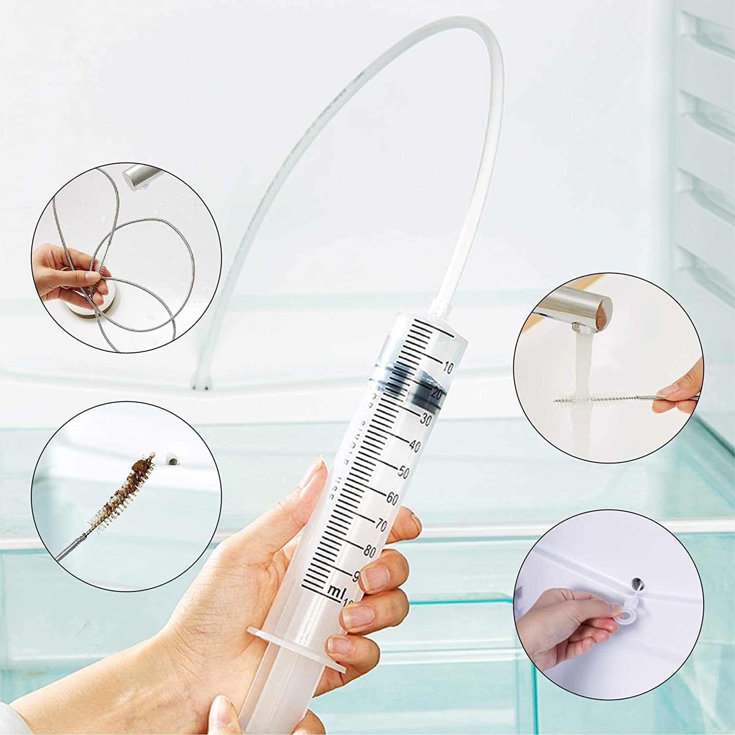 Refrigerator Drain Hole Clog Remover Cleaning Tool, 5pcs Fridge Drain  Cleaning Tool, Reusable Fridge Dredging Kit For Household Cleaning :  : Health & Personal Care
