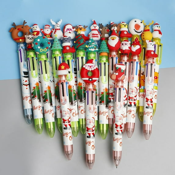 Dream Lifestyle Ballpoint Pen Multi-purpose Gift Stationery Cartoon Santa Claus Xmas Tree Deer Colorful Pen for Kids,Random style