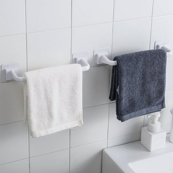 Dream Lifestyle Bathroom Towel Holder,Wall Mounted Hand Towel Bar Rack No Drill Self Adhesive Wall Mount Dish Cloth Hanger for Kitchen Bathroom