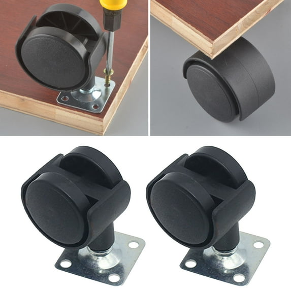 Dream Lifestyle Caster Wheels Swivel Caster Chair Wheel 4pcs Wheels Office Chair Plate Caster Wheel for Furniture Hotel Carts Machinery Floor Protecting Smooth Rolling Computer Gaming Desk 2.8"