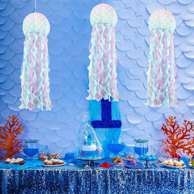 Dream Lifestyle Colorful Jellyfish Paper Lanterns,Mermaid Under The Sea  Ocean Wedding Graduation Birthday Party Decorations Supplies Easy Setup  Room