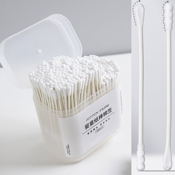 Dream Lifestyle Cotton Swabs, Spiral Head Safety Cotton Swabs for Baby Ear Nose Clean, for Home, Adult, Children, Kids, Eco-friendly Dual-head Cotton Buds 200pcs/400pcs