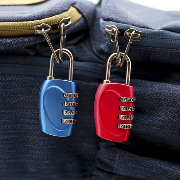 Dream Lifestyle Digit Password Lock High Durability Vibrant Color Compact Size Carry Easily Wide Application Rust-proof Zinc Alloy Colorful 4 Digit Combination Padlock Code Lock Home Supplies
