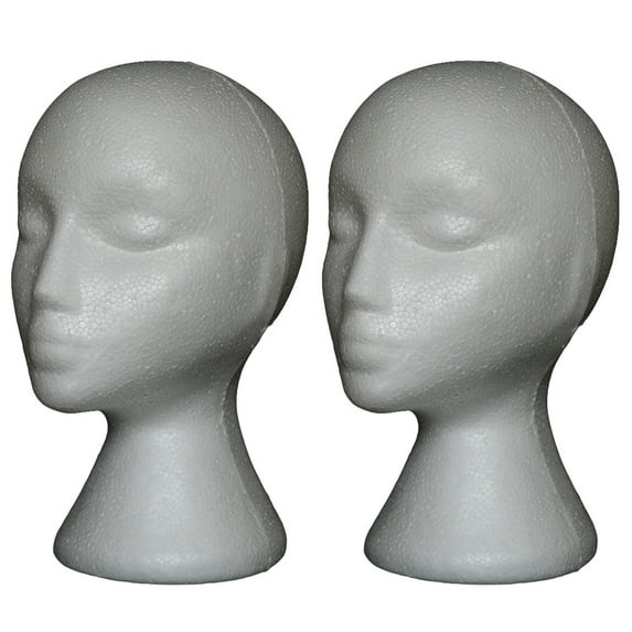 Dream Lifestyle Foam Mannequin Mannequin Head Wig Head Foam Mannequin Wig Stand and Holder 11" 2pcs