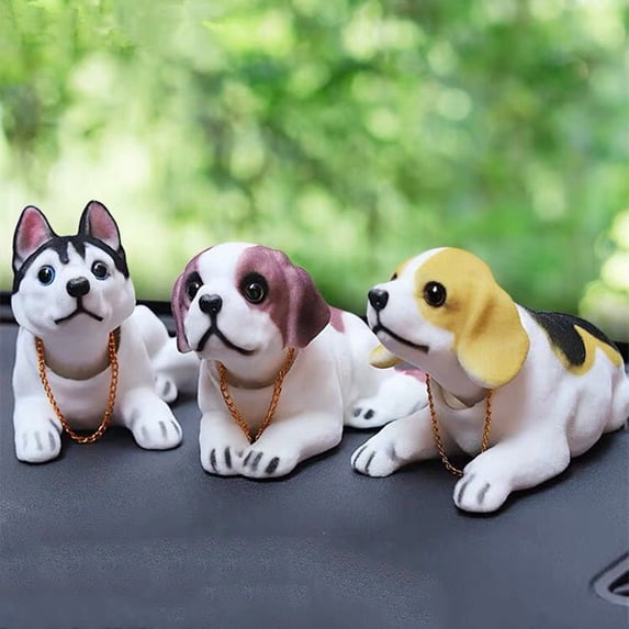 Dream Lifestyle Hand-crafted Dog Figurine Delicate Resin Micro Landscape Shake Head Dog Statue Party Supplies
