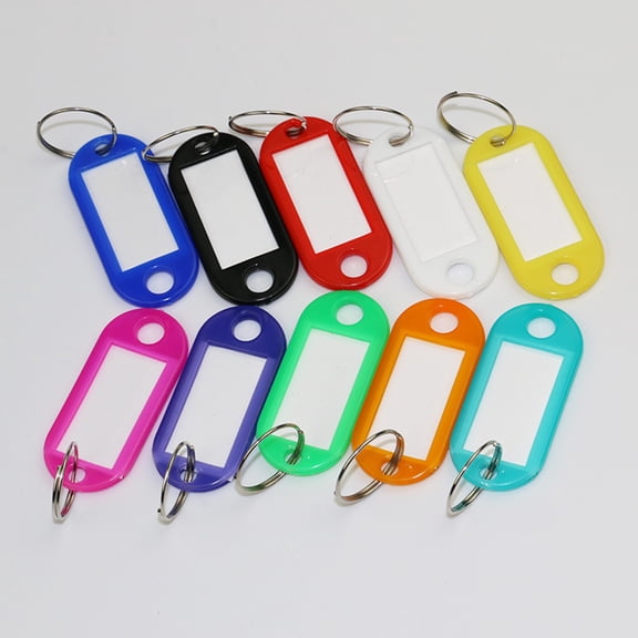 Dream Lifestyle Key Tags, Multicolored Key Labels Tags with Split Ring Label Window, Key Chain Id Tags, Key Identifiers for Key Tags Luggage Pet Name Memory Stick Tags 20pcs