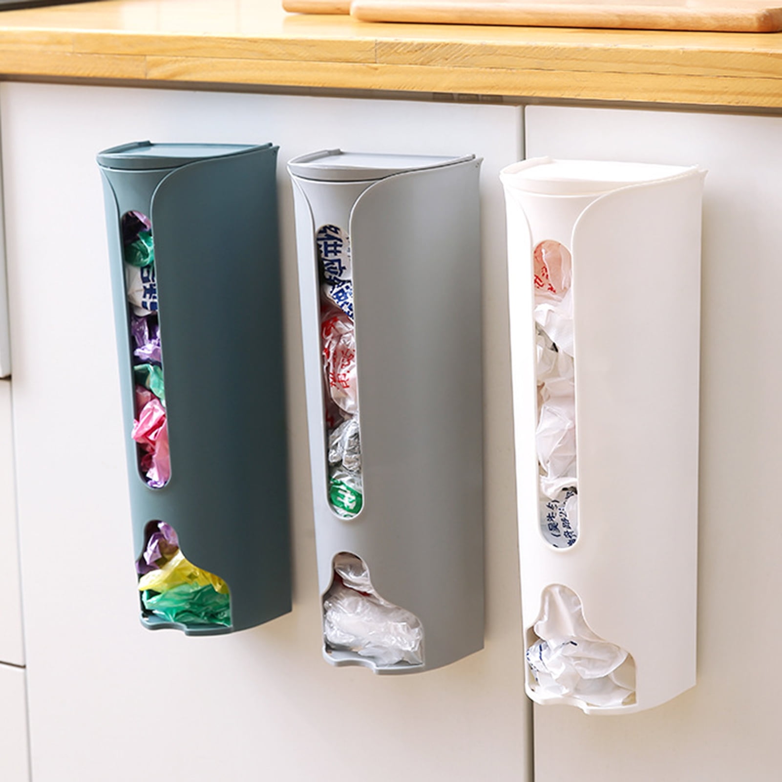 Dream Lifestyle Kitchen Grocery Plastic Bag Holder and Dispenser, Wall ...