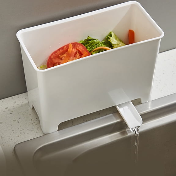 Dream Lifestyle Kitchen Sink Garbage Basket Multi-Functional Hanging Trash Can Scraps Containers Organizer Countertop Basket