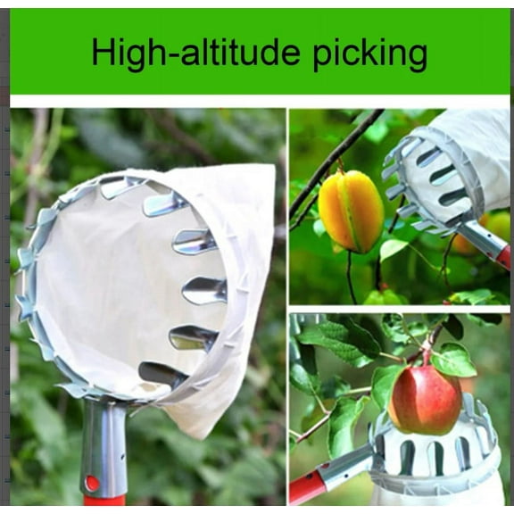 Dream Lifestyle Metal Fruit Picker Agricultural Garden Hardware Tools High Altitude Portable Fruit Picker for Harvest Picking Apple Citrus Pear Peach