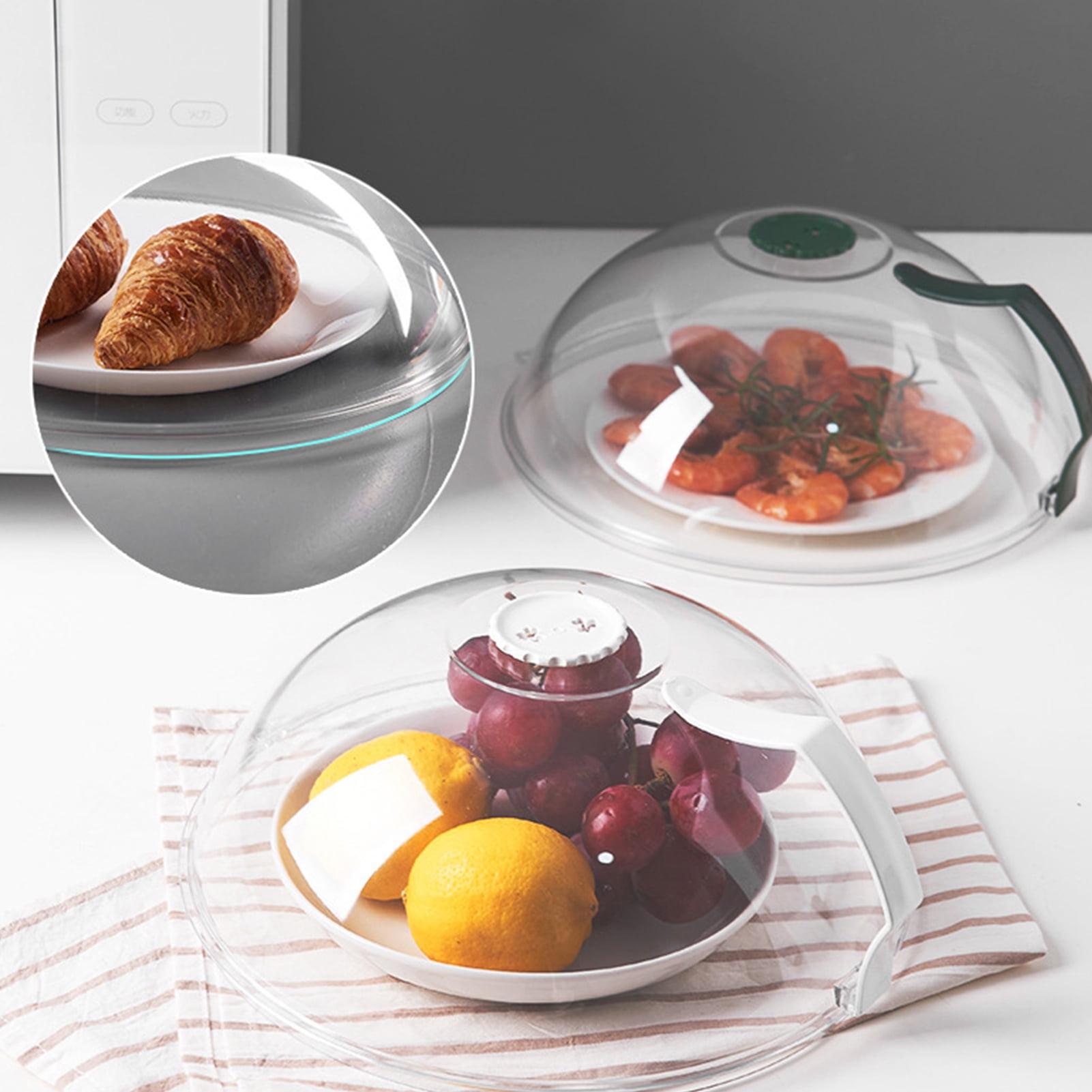 Magnetic Foldable Microwave Splashproof Cover Translucent Food