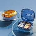 thumbnail image 1 of Dream Lifestyle Mini Pill Box Transparent Lid 4/6 Compartments Large Capacity Multifunctional Portable Plastic Sealed Box Jewelry Capsule Container for Fish Oils Tablet Supplements, 1 of 8