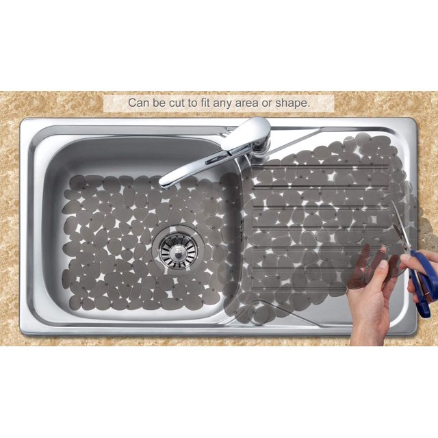 Dream Lifestyle Pebble Sink Mat, Adjustable NonSlip Drying Mat for