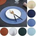 thumbnail image 1 of Dream Lifestyle Placemats, Faux Leather Round Placemats for Dinning Table, Stain and Heat Resistant Non-Slip Elegant Table Mats for Parties Holidays and Everyday Use, 1 of 8