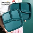 thumbnail image 1 of Dream Lifestyle Plastic Divided Plates, Reusable Large Tray for Kids Adults , Food-Grade Plates for School Office Home, Microwave & Dishwasher Safe, 1 of 8